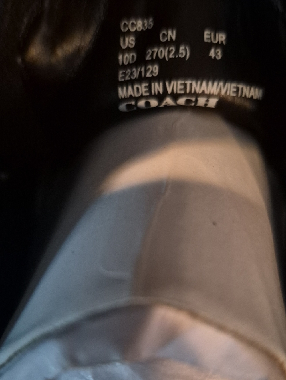 Coach Men’s Black Logo-Pattern Casual Lace-Up Shoes - Picture 4 of 4